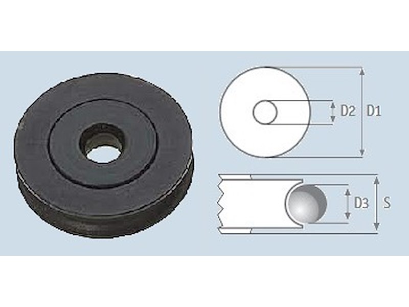 PULEGGE LL ANODIZZATA SU BOCCOLA PTFE