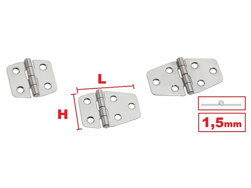CERNIERE INOX SAGOMATE CORTE
