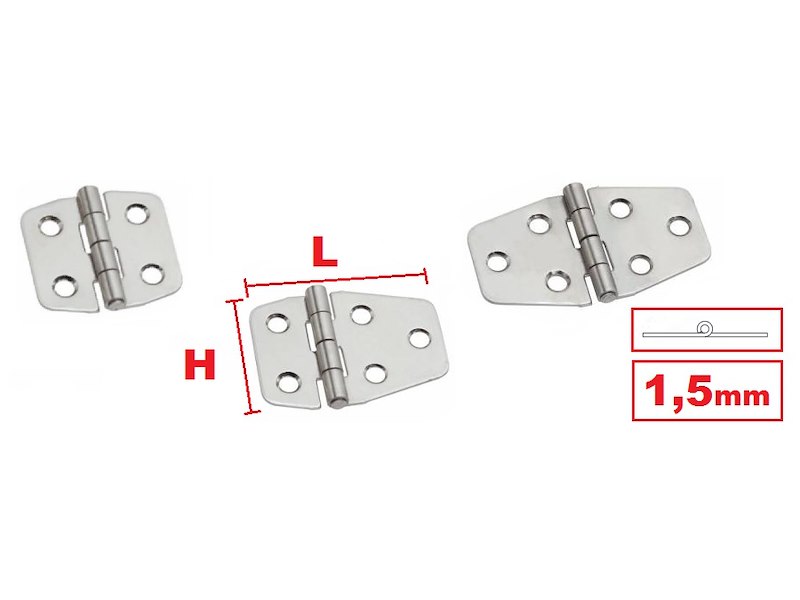 CERNIERE INOX SAGOMATE CORTE