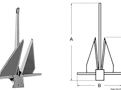 Ancora tipo DANFORTH zincata