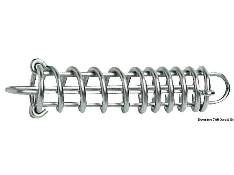 Molla ormeggio in acciaio inox lucidato a passo variabile