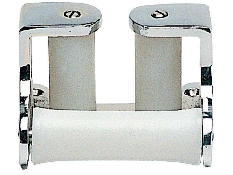 Passacatena ottone cromato 3 rulli 