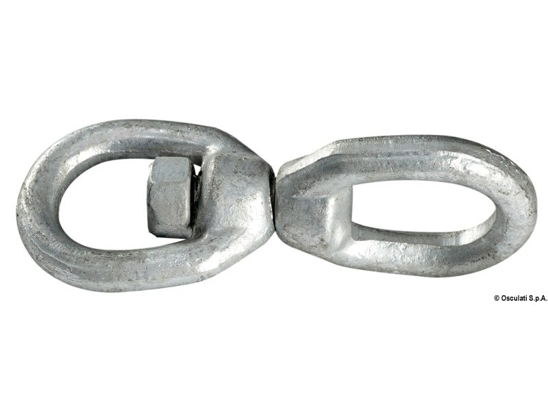 Girella in acciaio zincato per catena d’ancora e gavitello