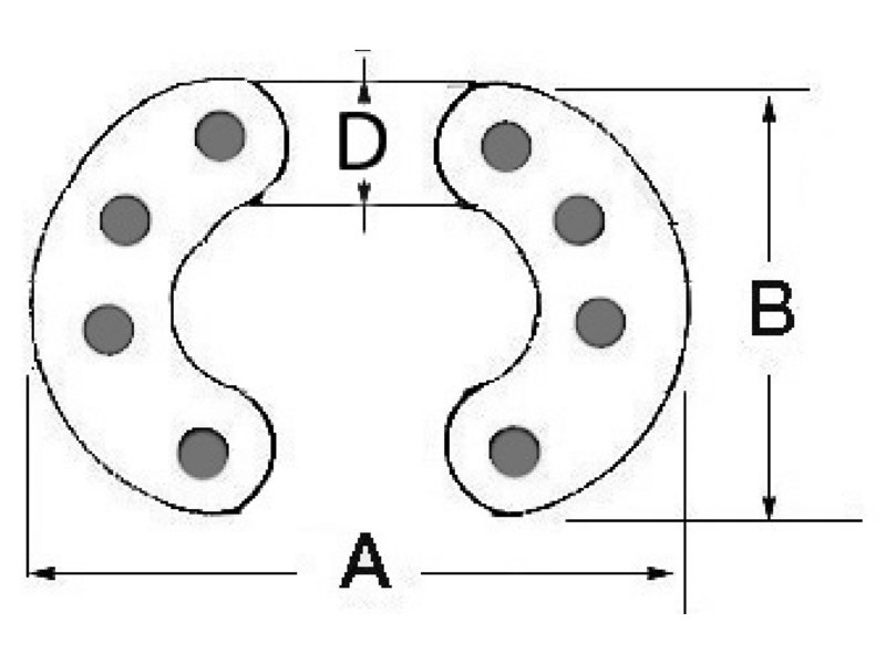 Falsa maglia per catena calibrata