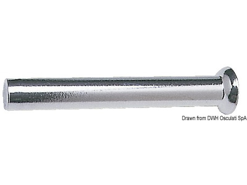 Terminale in acciaio inox AISI 316 con testina sferica da pressare sui cavi