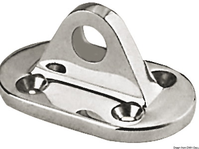 Basetta inox per lifeline occhio 10 mm  