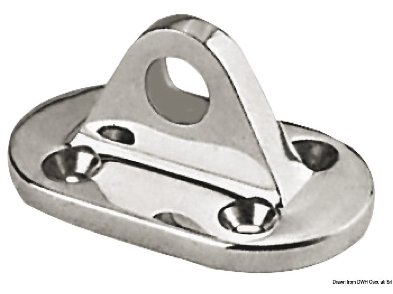 Basetta inox per lifeline occhio 10 mm  