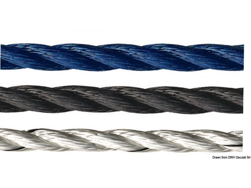 Cime MARLOW da ormeggio a 3 capi in poliestere