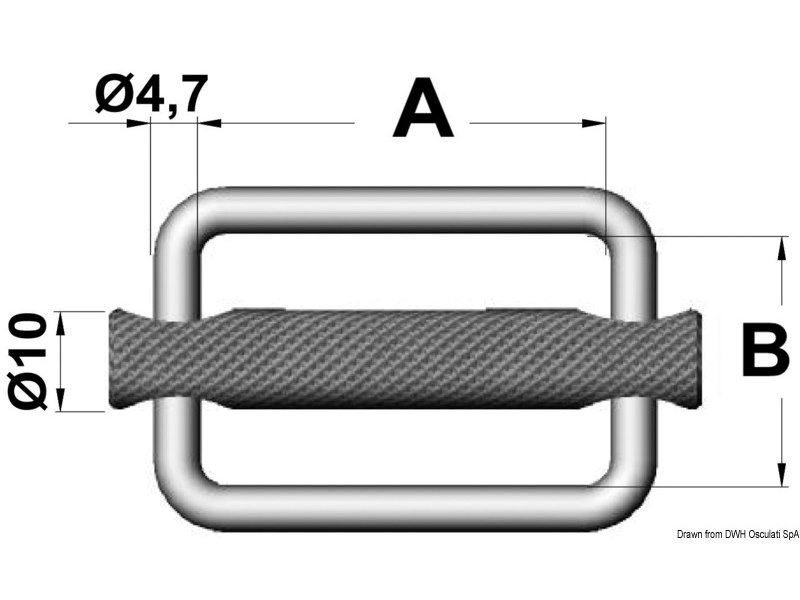 Fibbia in acciaio inox