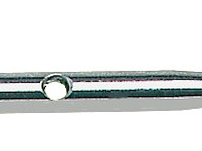 Tenditore tornito dalla barra con terminale a pressare su cavo inox