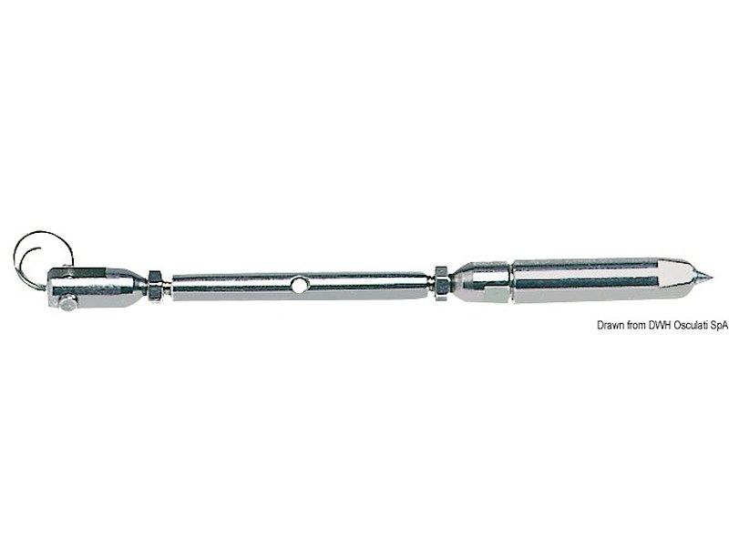 Tenditore tornito con incorporato terminale per cavo Parafil