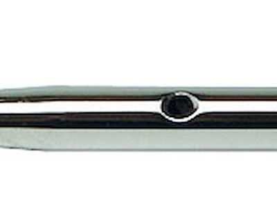 Tenditore con una forcella snodata e terminale a pressare