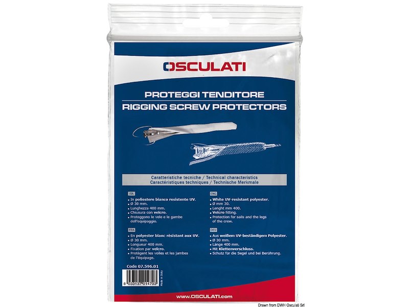 Proteggi tenditore in poliestere bianco resistente UV