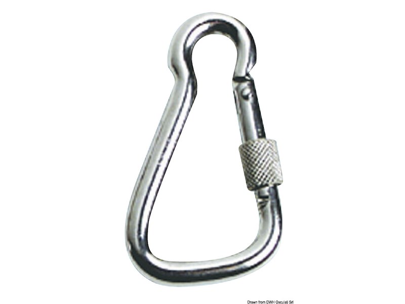 Moschettone in acciaio inox a grande apertura