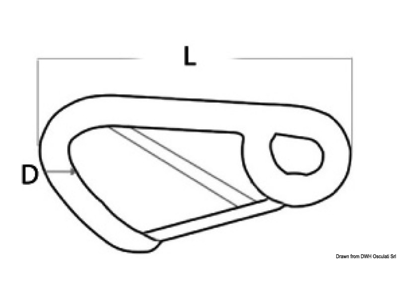 Moschettone in acciaio inox a grande apertura