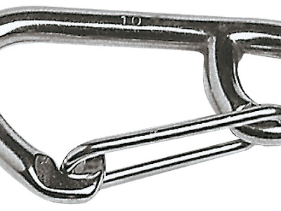 Moschettone in acciaio inox a grande apertura