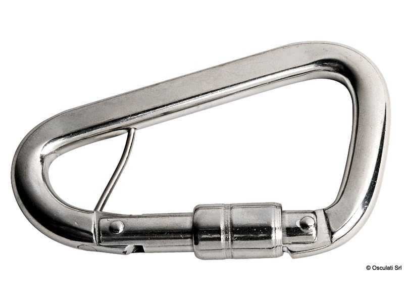 Moschettone inox per cinture 100 mm 