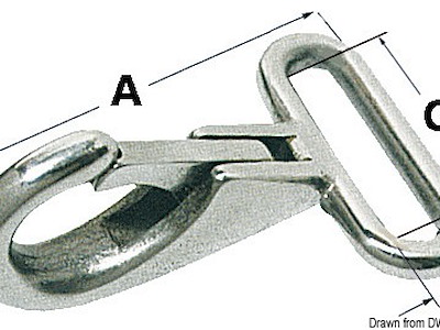 Moschettone per nastro mm 48x25 