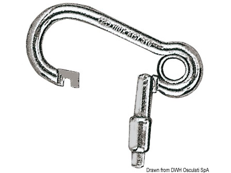 Moschettone inox apertura esterna 60 mm 