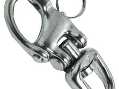 Moschettone doppio snodo in acciaio inox per spinnaker, drizze ed usi vari