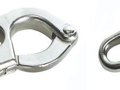 Moschettone in acciaio inox per scotte, drizze, spinnaker
