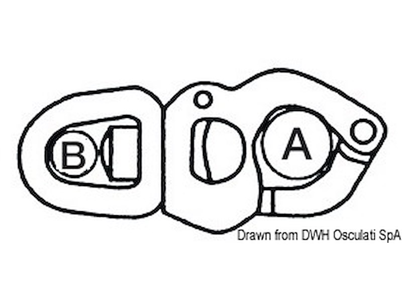 Moschettone in acciaio inox per scotte, drizze, spinnaker