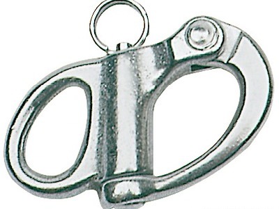 Moschettone in acciaio inox per spinnaker, drizze ed usi generici