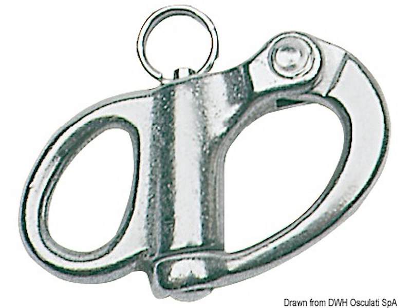 Moschettone in acciaio inox per spinnaker, drizze ed usi generici