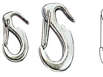 Moschettone per fiocco a ribattere