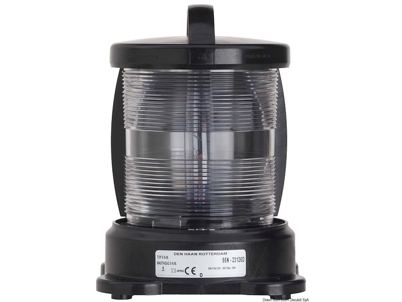 Luci di navigazione per scafi fino a 50 m DHR con omologazione MED 2014/90/EU