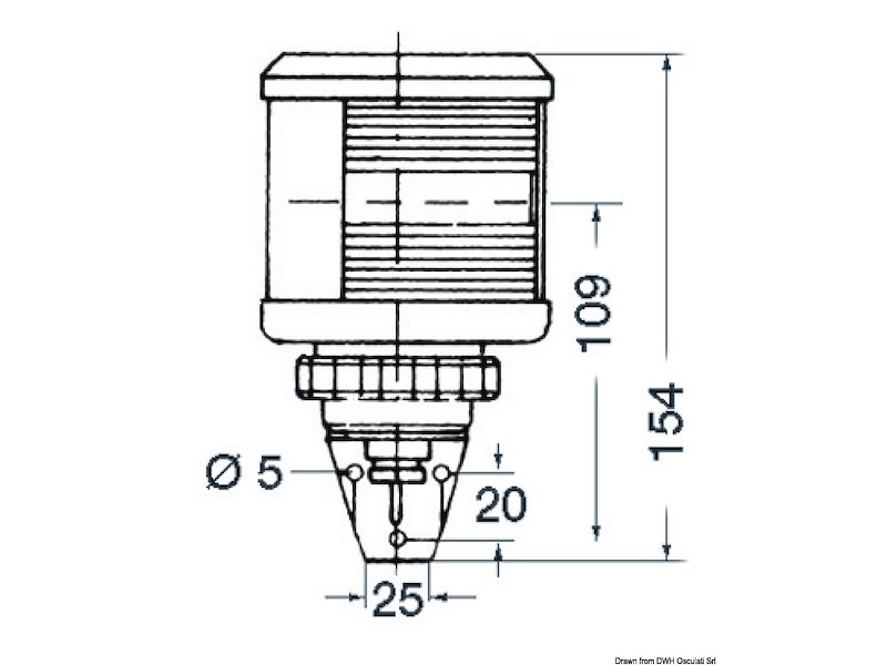 Luci di navigazione per scafi fino a 20 m DHR con omologazione MED 2014/90/EU