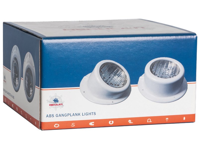 Faro da plancetta in ABS bianco completamente stagno