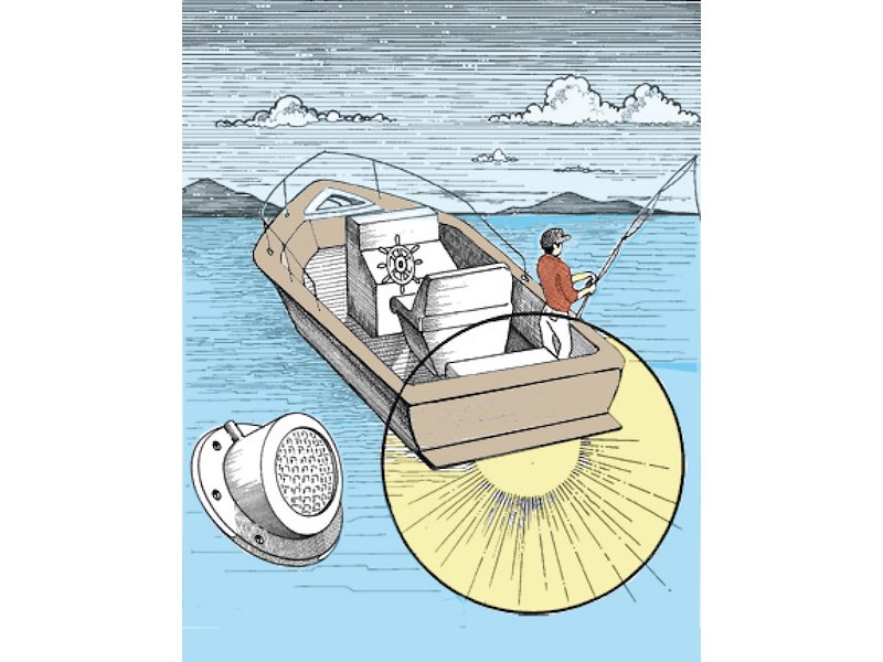 Faro da plancetta in ABS bianco completamente stagno