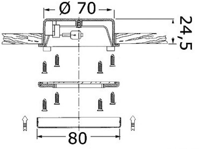 Faretto Hydra inox lucido 10 W 