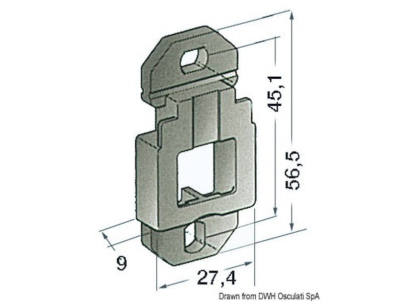 Basetta di supporto a parete 