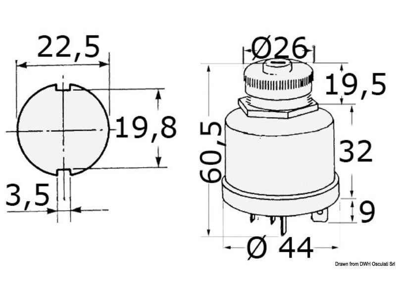 Chiave avviamento stagna 
