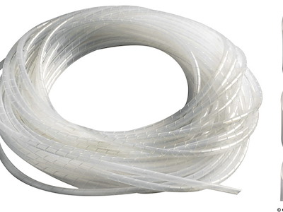 Spirale in polietilene bianco per cablaggi