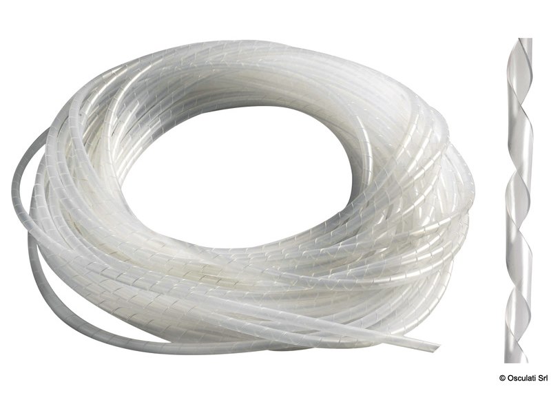 Spirale in polietilene bianco per cablaggi