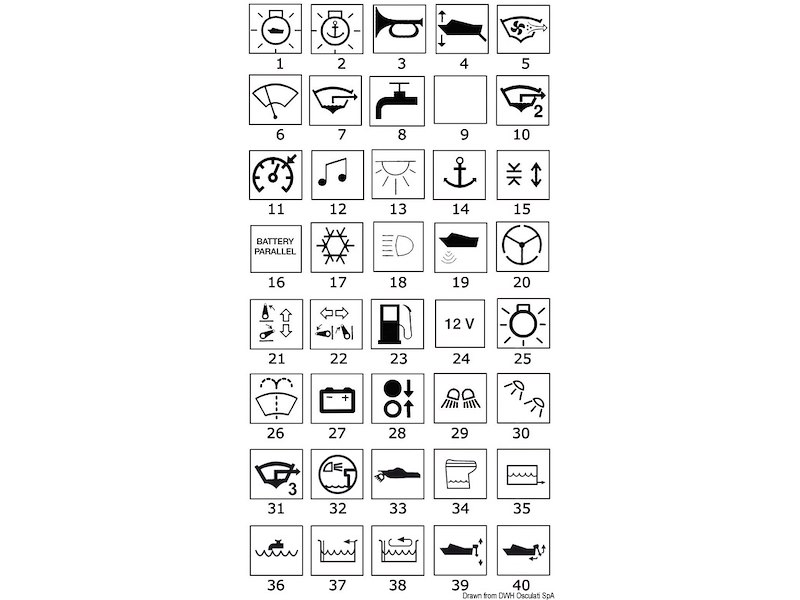 Bascule con simbologia illuminata