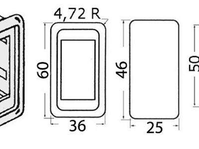 Cornice per interruttori in plastica