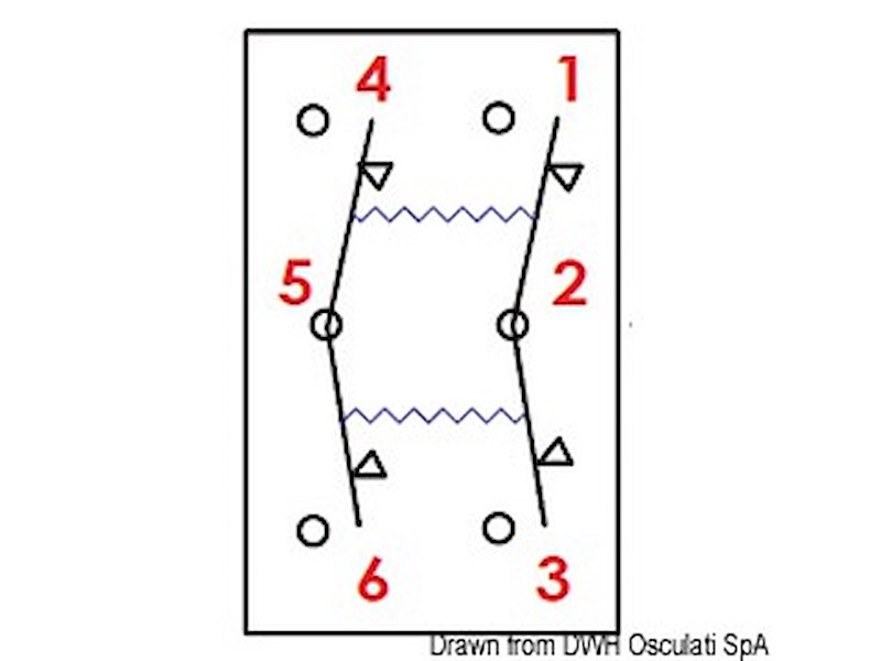 Interruttore a bascula impermeabili IP56 Marina R II doppio LED
