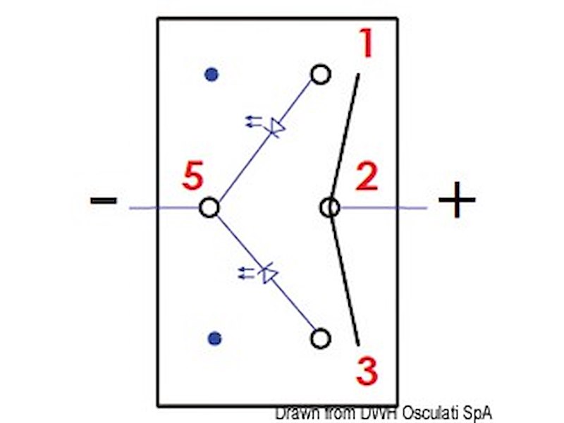 Interruttore a bascula impermeabili IP56 Marina R II doppio LED