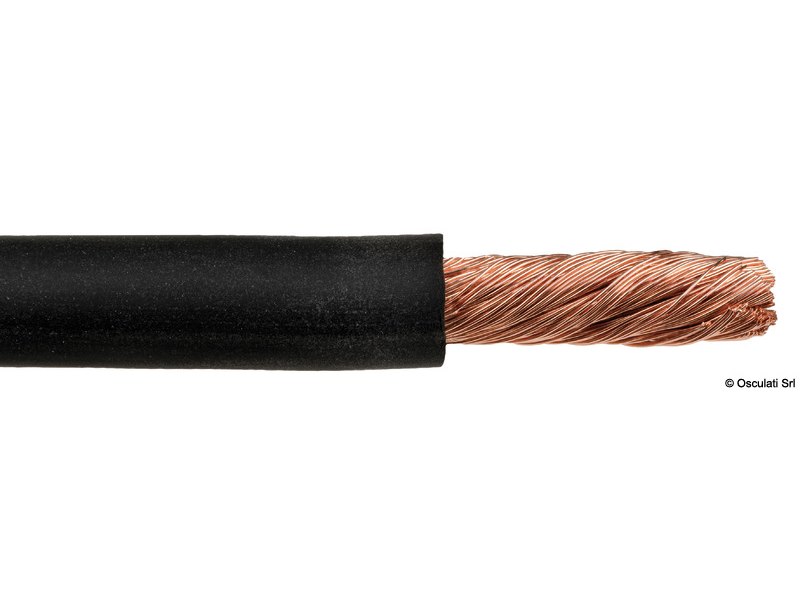 Cavo per batterie in rame con rivestimento isolante in resina sintetica