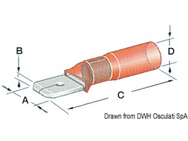 Faston preisolati con termoretraibile a tenuta stagna da 6,3 mm