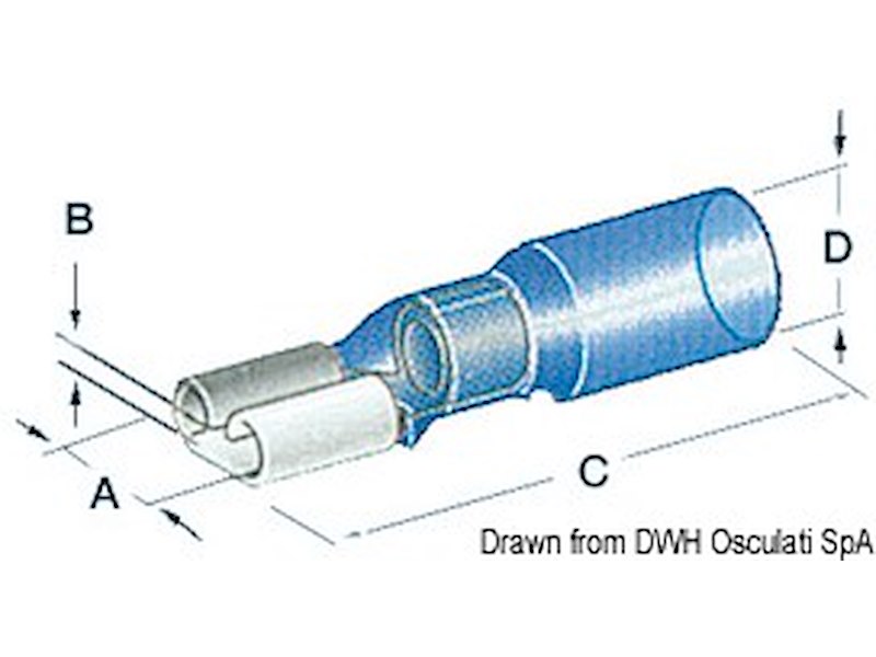 Faston preisolati con termoretraibile a tenuta stagna da 6,3 mm