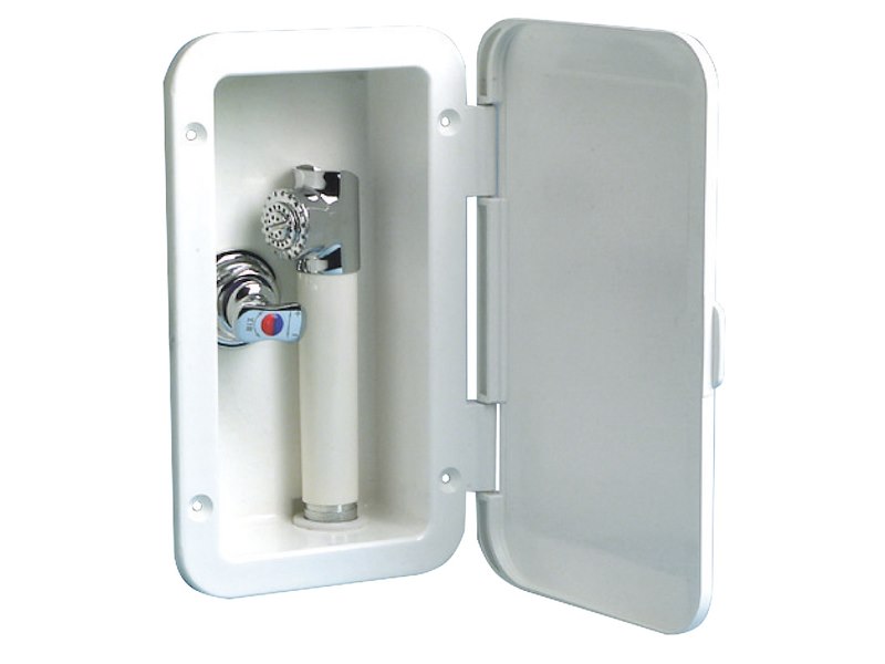 Box doccia con doccia a pulsante Mizar e miscelatore