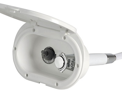 Box doccia con doccia a pulsante Mizar con interruttore stagno acceso / spento