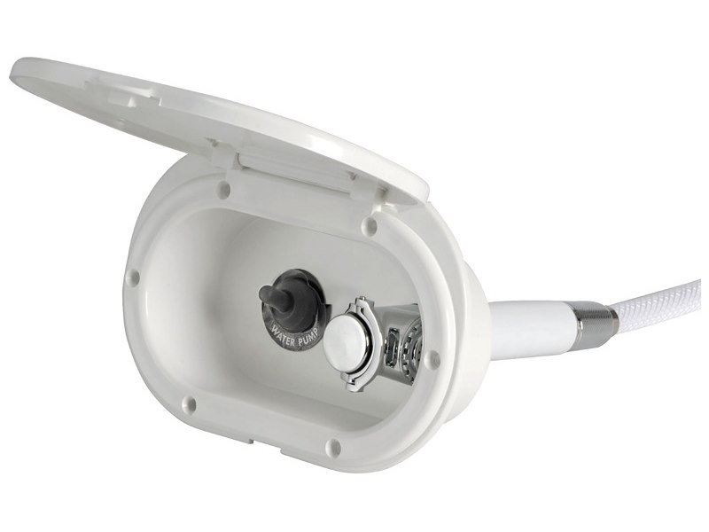 Box doccia con doccia a pulsante Mizar con interruttore stagno acceso / spento