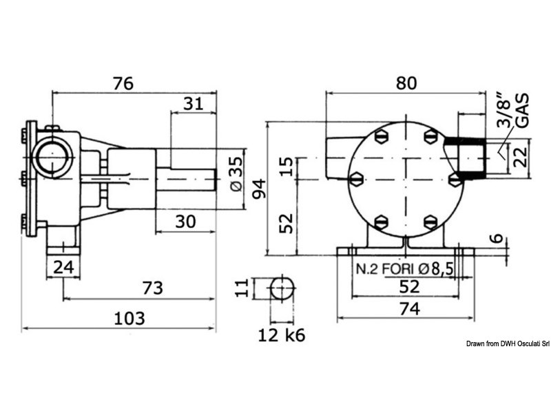 Pompa PM 38 da 3/8" 