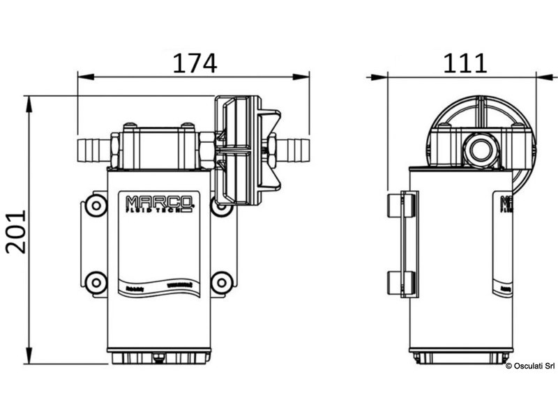 Elettropompa autoadescante con ingranaggi in bronzo per travaso gasolio, antigelo, acqua